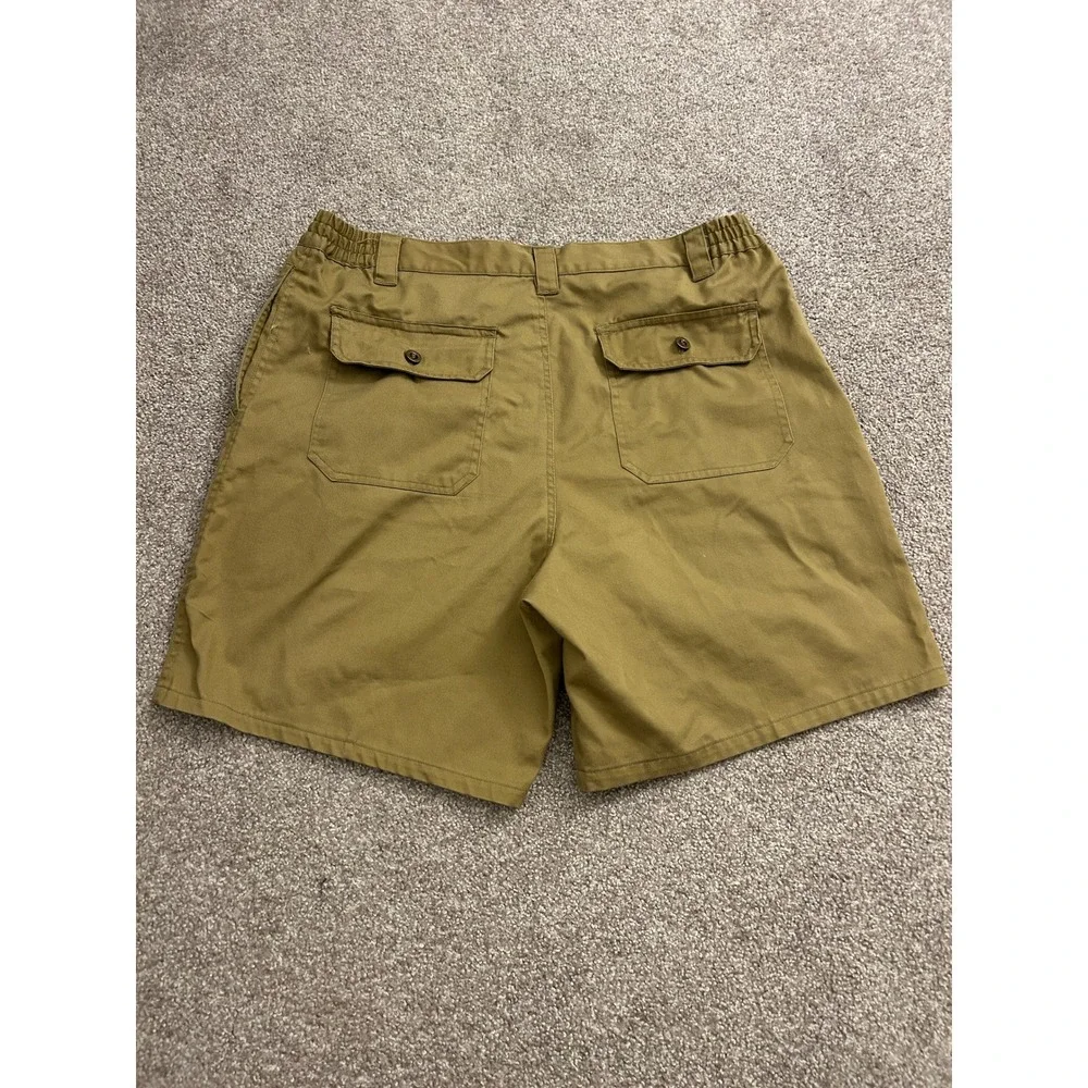 VTG Haband Cargo Shorts Mens 36 Khaki Tan Excellent Elastic Waist Utility Pocket